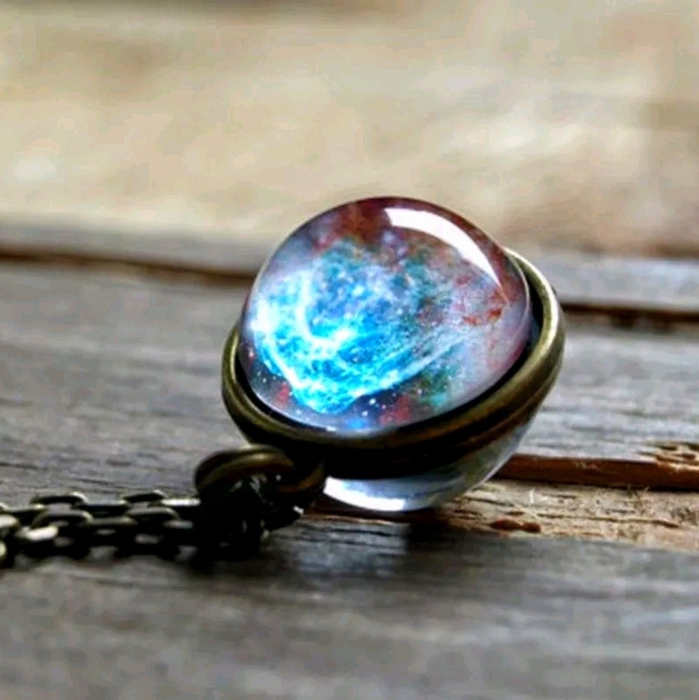 Last 1!! Brand new! Galaxy Ball Pendant Necklace - Picture 4 of 4